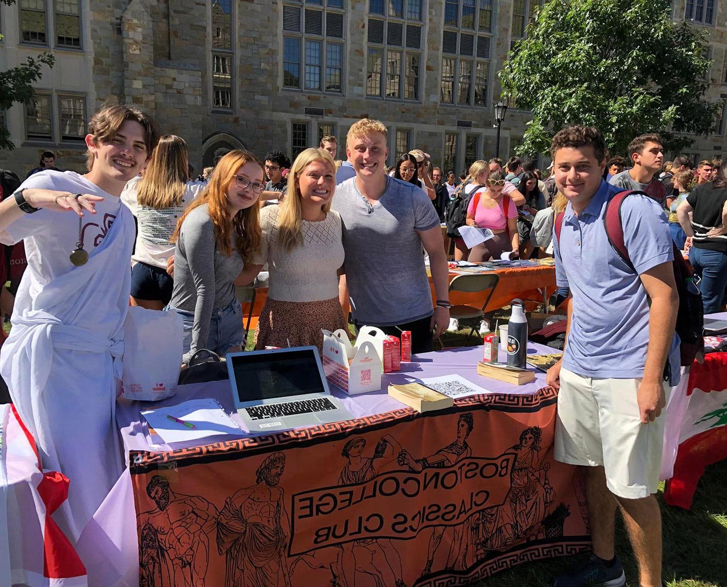 Members of the Classics Club at the University Activity Fair